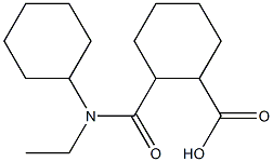 2-{[cyclohexyl(ethyl)amino]carbonyl}cyclohexanecarboxylic acid Struktur