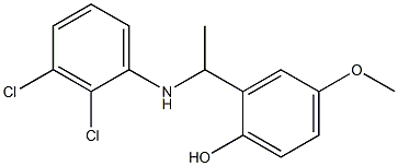 2-{1-[(2,3-dichlorophenyl)amino]ethyl}-4-methoxyphenol Struktur