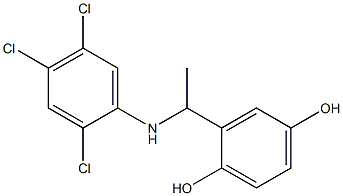 2-{1-[(2,4,5-trichlorophenyl)amino]ethyl}benzene-1,4-diol Struktur