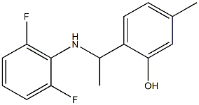 2-{1-[(2,6-difluorophenyl)amino]ethyl}-5-methylphenol Struktur