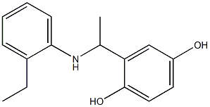 2-{1-[(2-ethylphenyl)amino]ethyl}benzene-1,4-diol Struktur