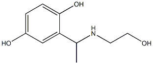 2-{1-[(2-hydroxyethyl)amino]ethyl}benzene-1,4-diol Struktur