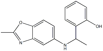 2-{1-[(2-methyl-1,3-benzoxazol-5-yl)amino]ethyl}phenol Struktur