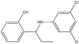 2-{1-[(3,5-dichlorophenyl)amino]propyl}phenol Struktur