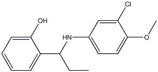 2-{1-[(3-chloro-4-methoxyphenyl)amino]propyl}phenol Struktur