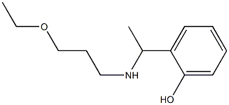 2-{1-[(3-ethoxypropyl)amino]ethyl}phenol Struktur