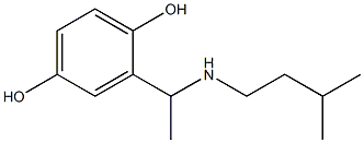 2-{1-[(3-methylbutyl)amino]ethyl}benzene-1,4-diol Struktur