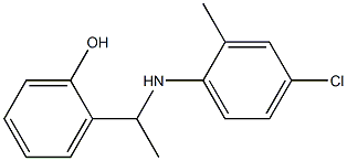 2-{1-[(4-chloro-2-methylphenyl)amino]ethyl}phenol Struktur