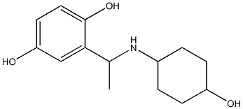 2-{1-[(4-hydroxycyclohexyl)amino]ethyl}benzene-1,4-diol Struktur