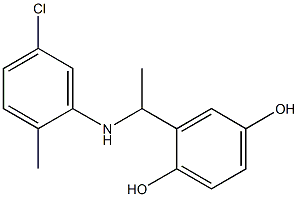 2-{1-[(5-chloro-2-methylphenyl)amino]ethyl}benzene-1,4-diol Struktur