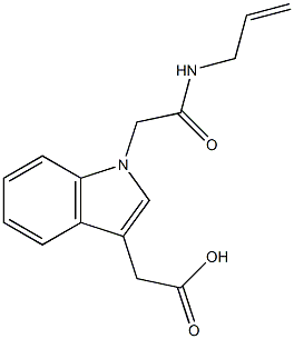 2-{1-[(prop-2-en-1-ylcarbamoyl)methyl]-1H-indol-3-yl}acetic acid Struktur