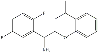 2-{1-amino-2-[2-(propan-2-yl)phenoxy]ethyl}-1,4-difluorobenzene Struktur