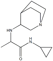 2-{1-azabicyclo[2.2.2]octan-3-ylamino}-N-cyclopropylpropanamide Struktur