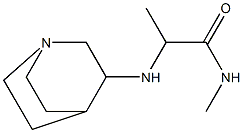 2-{1-azabicyclo[2.2.2]octan-3-ylamino}-N-methylpropanamide Struktur