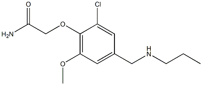 2-{2-chloro-6-methoxy-4-[(propylamino)methyl]phenoxy}acetamide Struktur