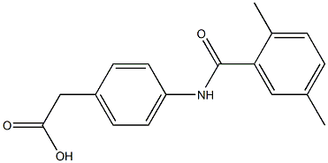 2-{4-[(2,5-dimethylbenzene)amido]phenyl}acetic acid Struktur