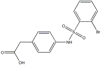 2-{4-[(2-bromobenzene)sulfonamido]phenyl}acetic acid Struktur