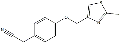 2-{4-[(2-methyl-1,3-thiazol-4-yl)methoxy]phenyl}acetonitrile Struktur