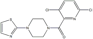 2-{4-[(3,6-dichloropyridin-2-yl)carbonyl]piperazin-1-yl}-1,3-thiazole Struktur