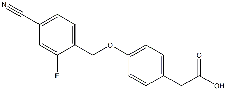 2-{4-[(4-cyano-2-fluorophenyl)methoxy]phenyl}acetic acid Struktur