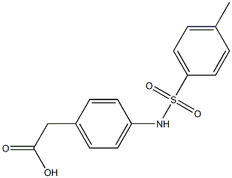 2-{4-[(4-methylbenzene)sulfonamido]phenyl}acetic acid Struktur