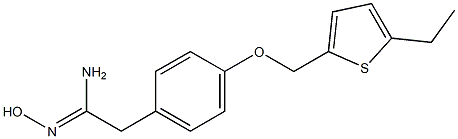 2-{4-[(5-ethylthiophen-2-yl)methoxy]phenyl}-N'-hydroxyethanimidamide Struktur