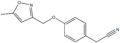 2-{4-[(5-methyl-1,2-oxazol-3-yl)methoxy]phenyl}acetonitrile Struktur