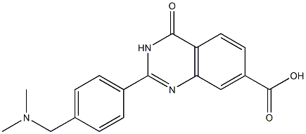 2-{4-[(dimethylamino)methyl]phenyl}-4-oxo-3,4-dihydroquinazoline-7-carboxylic acid Struktur