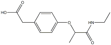 2-{4-[1-(ethylcarbamoyl)ethoxy]phenyl}acetic acid Struktur