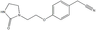 2-{4-[2-(2-oxoimidazolidin-1-yl)ethoxy]phenyl}acetonitrile Struktur