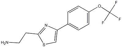 2-{4-[4-(trifluoromethoxy)phenyl]-1,3-thiazol-2-yl}ethanamine Struktur