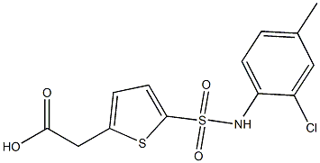 2-{5-[(2-chloro-4-methylphenyl)sulfamoyl]thiophen-2-yl}acetic acid Struktur