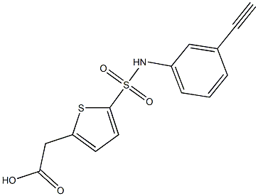 2-{5-[(3-ethynylphenyl)sulfamoyl]thiophen-2-yl}acetic acid Struktur