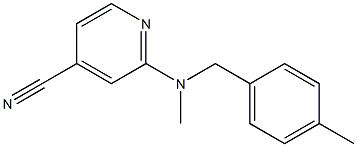 2-{methyl[(4-methylphenyl)methyl]amino}pyridine-4-carbonitrile Structure