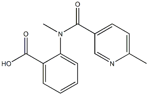 2-{methyl[(6-methylpyridin-3-yl)carbonyl]amino}benzoic acid Struktur