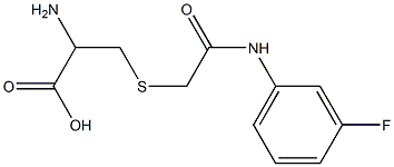 2-amino-3-({2-[(3-fluorophenyl)amino]-2-oxoethyl}thio)propanoic acid Struktur