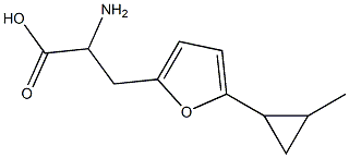 2-amino-3-[5-(2-methylcyclopropyl)-2-furyl]propanoic acid Struktur