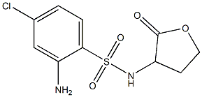 2-amino-4-chloro-N-(2-oxooxolan-3-yl)benzene-1-sulfonamide Struktur