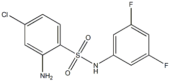 2-amino-4-chloro-N-(3,5-difluorophenyl)benzene-1-sulfonamide Struktur