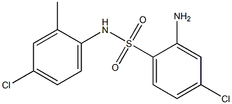 2-amino-4-chloro-N-(4-chloro-2-methylphenyl)benzene-1-sulfonamide Struktur