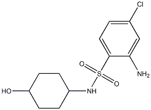 2-amino-4-chloro-N-(4-hydroxycyclohexyl)benzene-1-sulfonamide Struktur