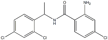 2-amino-4-chloro-N-[1-(2,4-dichlorophenyl)ethyl]benzamide Struktur