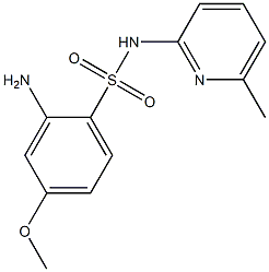 2-amino-4-methoxy-N-(6-methylpyridin-2-yl)benzene-1-sulfonamide Struktur