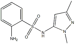 2-amino-N-(1,3-dimethyl-1H-pyrazol-5-yl)benzenesulfonamide Struktur