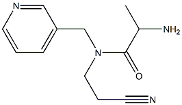 2-amino-N-(2-cyanoethyl)-N-(pyridin-3-ylmethyl)propanamide Struktur