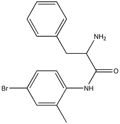 2-amino-N-(4-bromo-2-methylphenyl)-3-phenylpropanamide Struktur