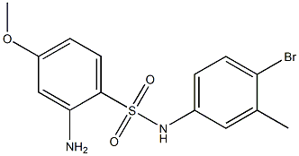 2-amino-N-(4-bromo-3-methylphenyl)-4-methoxybenzene-1-sulfonamide Struktur