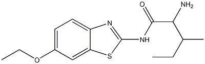 2-amino-N-(6-ethoxy-1,3-benzothiazol-2-yl)-3-methylpentanamide Struktur