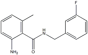 2-amino-N-[(3-fluorophenyl)methyl]-6-methylbenzamide Struktur