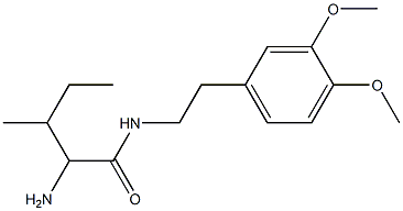 2-amino-N-[2-(3,4-dimethoxyphenyl)ethyl]-3-methylpentanamide Struktur